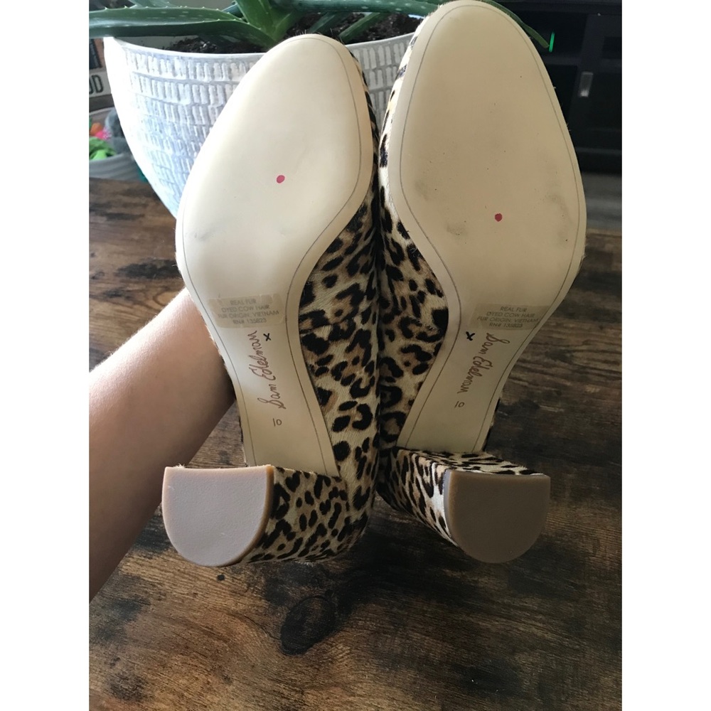 Sam Edelman Leopard Block Heels - Picture 9 of 9